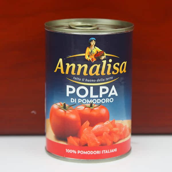 意大利原装进口番茄罐头安娜丽莎碎番茄 披萨底酱 色拉配菜 400g