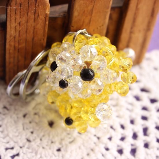 手工编织 水晶串珠 生肖手机挂件 饰品 地摊夜市水晶挂件【猴子】