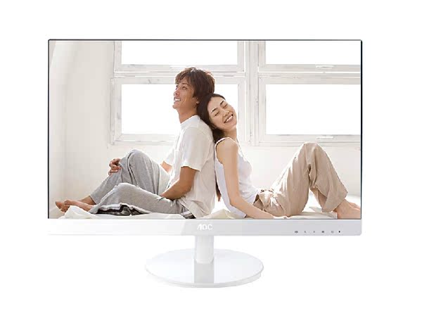 aoc/冠捷i2269vw/ww 21.5寸显示器ips硬屏超窄边框设计 白/银