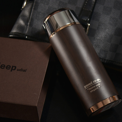 珍水锌合金高档男士商务水杯 真空保温杯 车载水杯办公杯380ml