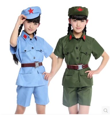 六一国庆节儿童红军演出舞蹈服小八路军装男童女童小雷锋演出服装