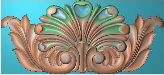 欧式洋花木门贴花叶子/精雕图浮雕灰度电脑雕刻扫描jdp/门花218