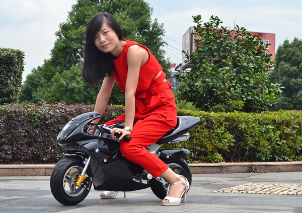 2015新款49cc迷你小跑车 易拉电启动摩托车 二冲程小跑小型趴赛摩