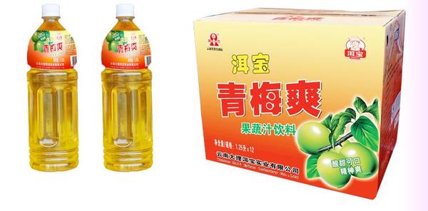 包邮 大理洱宝青梅爽果蔬汁饮料1.25l*6瓶 云南特产梅子之乡特产