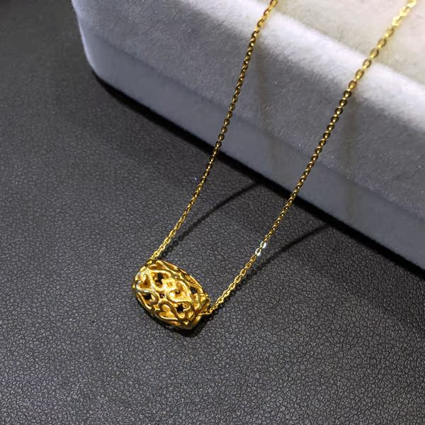 旭日珠宝 999黄金 3d硬千足金 心心相印吊坠 转运珠