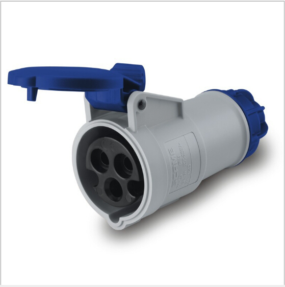 3243 scame32a工业连接器防水炮筒插座正品