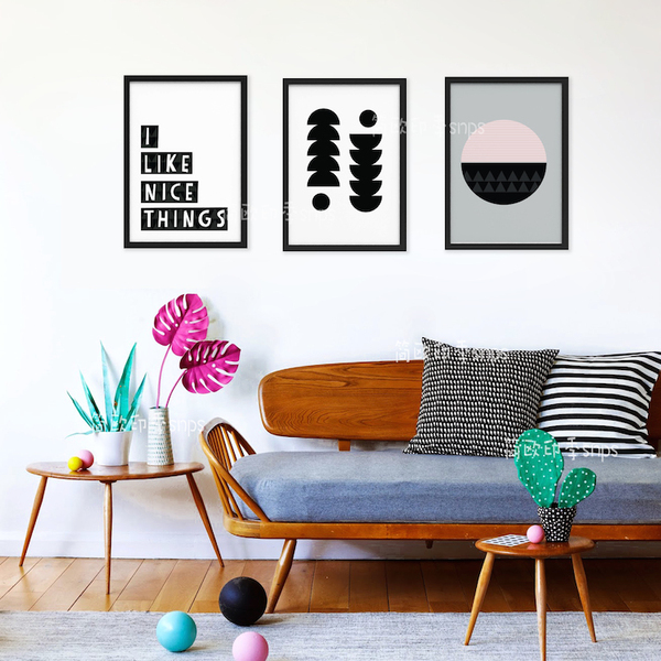 i like nice things 北欧宜家风格装饰画温馨沙发背景墙挂画墙画