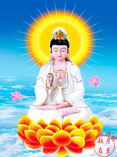 diy钻石画方钻满钻佛像贴钻画莲花观音菩萨十字绣钻石绣客厅 包邮