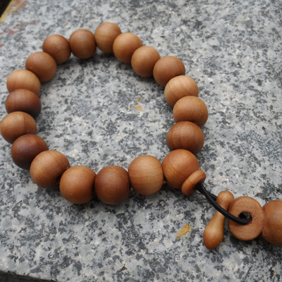 木鱼枣木手链 枣木男士手链 正品原色辟邪枣木佛珠念珠手串手链