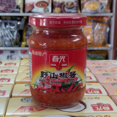 海南特产 春光野山椒酱150g 海南辣椒酱 特辣春光辣椒酱 调味佳品