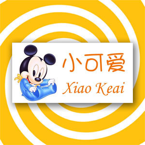 不干胶个性定制 卡通diy姓名贴/名字贴/名字条/姓名条|95号
