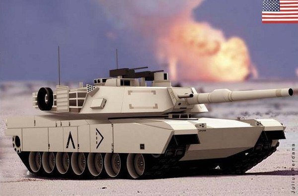 【777纸模型】美国abrams m1a2主战坦克 沙漠涂装