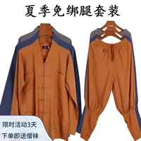 Монаховая одежда в летних коротких платьях, хлопка и конопля, мужская леггинсы, монашная одежда, платье Luohan, монахи Monk Monk Service