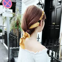 Повязка на голову с бантиком из жемчуга, аксессуар для волос, ободок, простой и элегантный дизайн, популярно в интернете