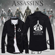 Assassin Creed Game Áo thun xung quanh Áo sơ mi dài tay Áo khoác Xu hướng Cờ đen Quần áo Nguồn gốc Mùa xuân và Mùa thu - Game Nhân vật liên quan