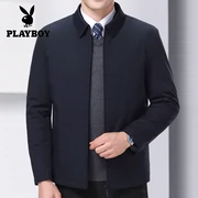 Playboy cotton nam mùa thu và mùa đông mới trung niên nam dày áo khoác bông áo khoác nam cha tải áo