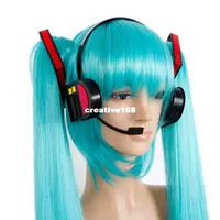 Anime Vocaloid Hatsune Miku Headset Headwear Wig Cosplay Pro