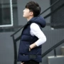 Vest nam phiên bản Hàn Quốc mùa thu đông giả xuống cotton nam áo khoác giản dị áo khoác gile