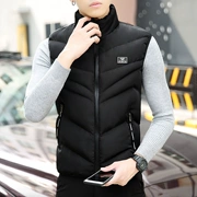 Áo vest cotton cỡ lớn xuống mùa đông phiên bản Hàn Quốc của áo vest chất béo ấm áp cộng với phân bón cộng với áo vest vest béo lớn - Áo thể thao