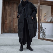 Sunyvonne tự chế Yoji Yamamoto thích hợp thiết kế cổ áo tối qua đầu gối dài xuống - Xuống áo khoác