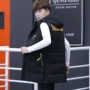 Vest đẹp trai nam cotton dày mùa đông ấm áp Slim Slim phiên bản Hàn Quốc của áo khoác dài xuống cotton áo khoác trùm đầu áo da nam