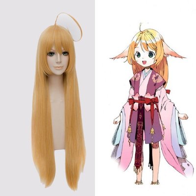 taobao agent 艾丽丝 Fox Fox Little Red Mother Tu Shan Su Su or Tu Shan Red -red golden long straight hair cos wigs
