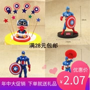 Trang trí bánh sinh nhật cho trẻ em Đội trưởng Mỹ trang trí văn phòng Avengers văn phòng bàn tráng miệng tráng miệng trang phục plugin - Trang trí nội thất