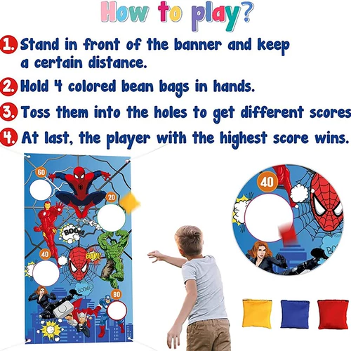 Супергероя бобовые сумки броски для игры в карнавала