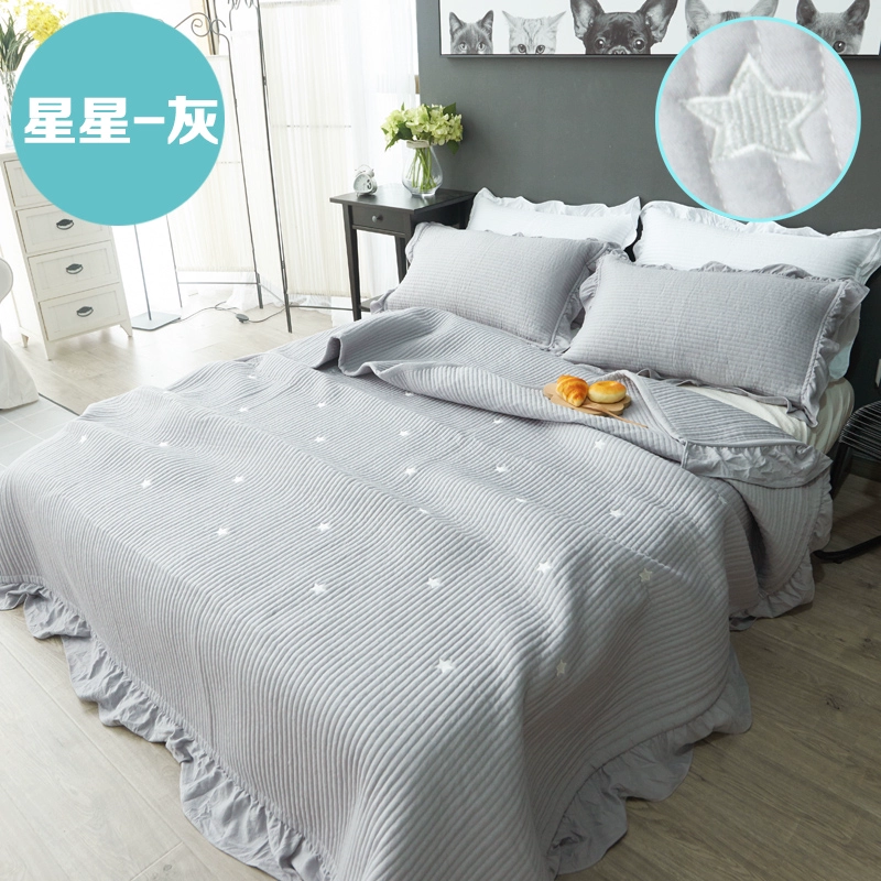 Khăn trải giường đơn mảnh Hàn Quốc chăn bông trải giường mùa hè phong cách châu Âu trải giường ba mảnh trải giường - Trải giường