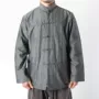 Quần áo Zen cá tính retro phong cách retro toàn quốc bộ nam mỏng phần cổ gió Kung Fu cha phong cách Trung Quốc Ma dài - Trang phục dân tộc đồ bộ mặc nhà