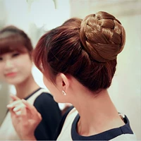 Прическа для костюма Ball Head Новая древняя черная черная черная булочка для волос, маленькая коричневая высокопроизводительная проволочная парик Большая сумка