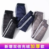 Зимние уличные удерживающие тепло приталенные штаны с пухом, свободный крой, высокая талия, большой размер, увеличенная толщина