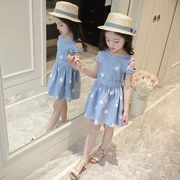 Quần áo bé gái 2019 hè mới phiên bản Hàn Quốc của công chúa Váy trẻ em sọc không tay - Khác