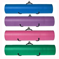 4 Wall Mount Yoga Mat Foam Roller & Towel Rack Holder for Fi
