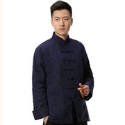 Tang phù hợp với nam Trung Quốc trung niên và già áo khoác cotton và áo khoác nam áo dài Trung Sơn cha trung niên ông già trang phục phong cách Trung Quốc - Trang phục dân tộc