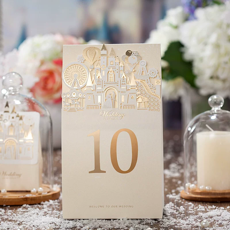 Castle Creative European Wedding State Card Card Simi Wedding Table Card Wedding Banquet Table Brand Wedding Products