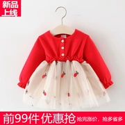 Quần áo trẻ em cho bé gái mùa xuân phiên bản Hàn Quốc của bé gái mới váy 0-1-2 tuổi 3 váy bé công chúa - Khác