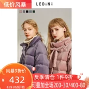 Lecho short nhung kẻ sọc xuống thời trang 2018 mùa đông mới cho nữ dày mùa đông thời trang retro - Xuống áo khoác