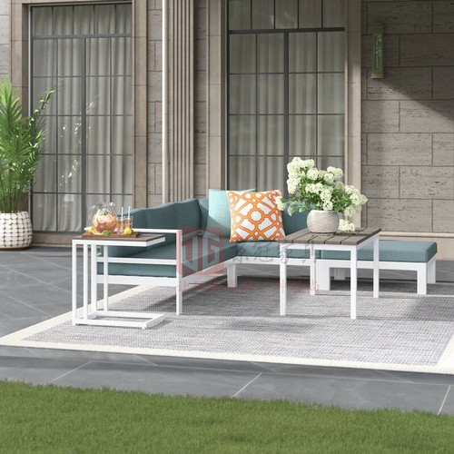 Уличный металлический диван для отдыха, мебель, водонепроницаемая уличная вилла, алюминиевый сплав