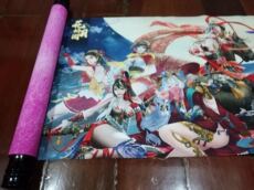 Карточные игры 三国杀花好月圆皮肤卷轴，材质绢丝布，尺寸67x38cm藏吧吧友diy