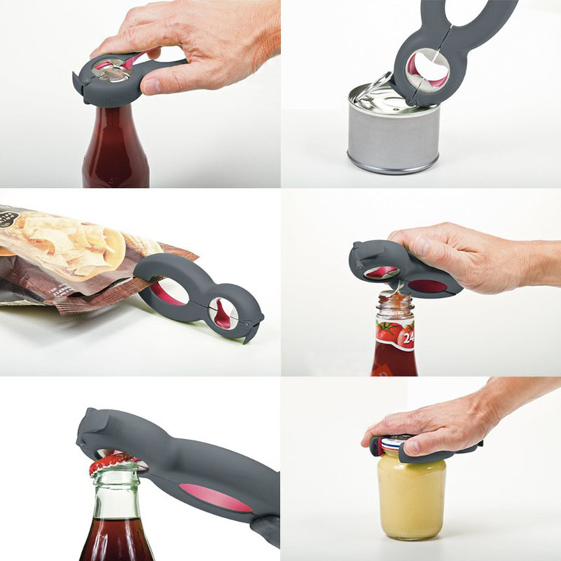 GERMAN TIDE BRAND HIGH -END CREATIVE SIX -IN -ONE MULTI -FUNCTION COMBOUR CANNED KNIFE 6IN1   ֽϴ.