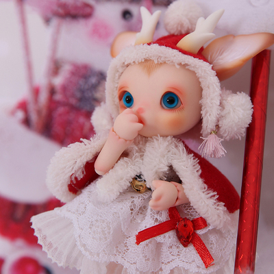 taobao agent Bjd doll 8 points bjd joint doll doll clothing little deer Christmas gift custom makeup spot nude doll