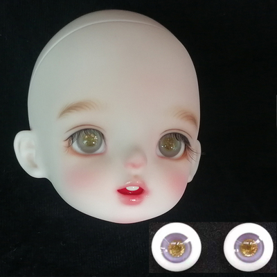 taobao agent BJD SD doll glass eyeballs purple -gray gold pink pupil 12 14 16 18mm baby with small iris glass eyeball