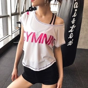 Áo thun thể thao tay ngắn nữ nhanh khô thoáng khí chạy bộ áo yoga tập thể dục ngoài trời giản dị mặc áo mùa hè - Áo phông thể thao