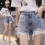 Mushroom Street Women 2019 Thời trang mới Mùa hè Đầm nhỏ Hương thơm hoang dã Sexy Quần short denim Quần nóng Quần nữ mùa hè - Quần jean quần jean nữ xịn