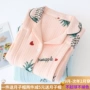 Tháng quần áo mùa xuân và mùa thu cotton sau sinh cho ăn quần áo mùa thu và mùa đông chăn bông phụ nữ mang thai bộ đồ ngủ nhà ấm áp cho con bú - Giải trí mặc / Mum mặc quan ao bau