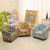 cartoon sofa gỗ rắn sofa vải di động và rửa được nhỏ đơn ghế beanbag em bé dễ thương của trẻ em - Ghế sô pha sofa
