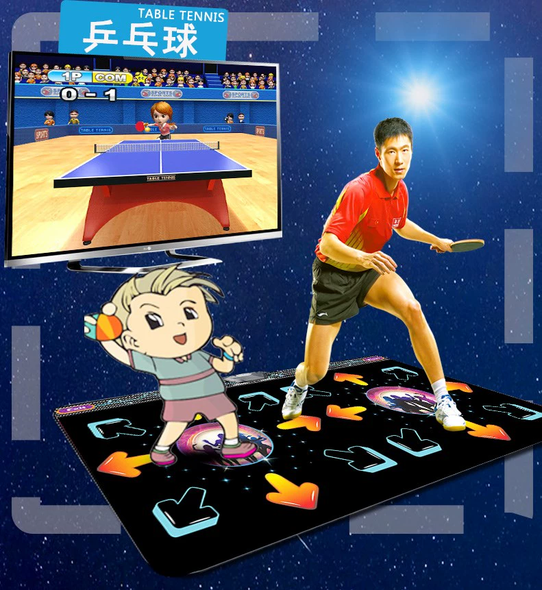 Nhảy dây đầy đủ trẻ em nhảy chăn máy tính TV sử dụng máy nhảy hai lần về nhà chạy trò chơi đôi somatosensory không dây 3D - Dance pad
