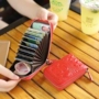 Lớp da đầu tiên 2018 mới loại túi đựng thẻ organ nữ bằng da đựng thẻ một ví đựng nhiều thẻ nhỏ ví đựng thẻ 