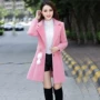 Áo khoác len nữ dài Hàn Quốc 2018 thu đông 2018 phiên bản Hàn Quốc mới có phần eo mỏng và dày. - Trung bình và dài Coat áo khoác nữ cao cấp